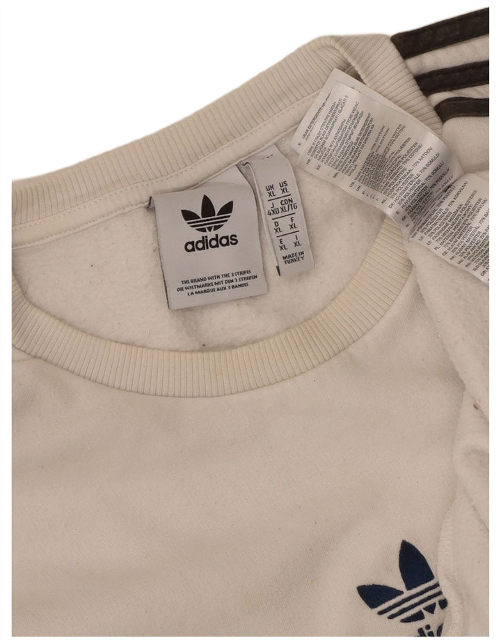 Adidas Herren Sweatshirt Pullover XL Weiße Baumwolle