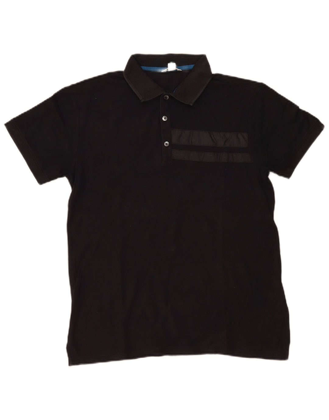 Calvin Klein Herren Poloshirt Small Schwarz Baumwolle
