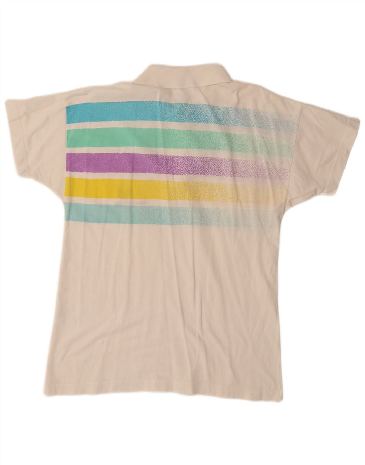 SERGIO TACCHINI Herren-Poloshirt, klein, weiß gestreift, Baumwolle