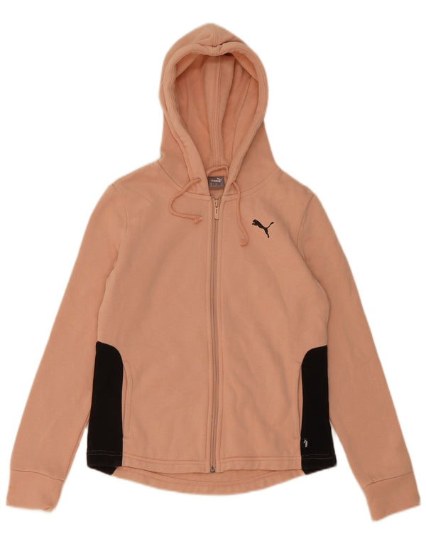 Puma Damen Zip Hoodie Pullover UK 12 Mittelrosa