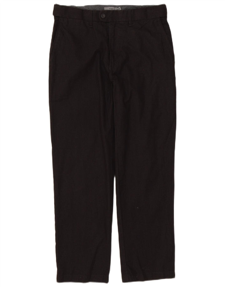 Marks & Spencer Herren-Anzughose, normal, W32, L29, braune Nadelstreifen-Baumwolle