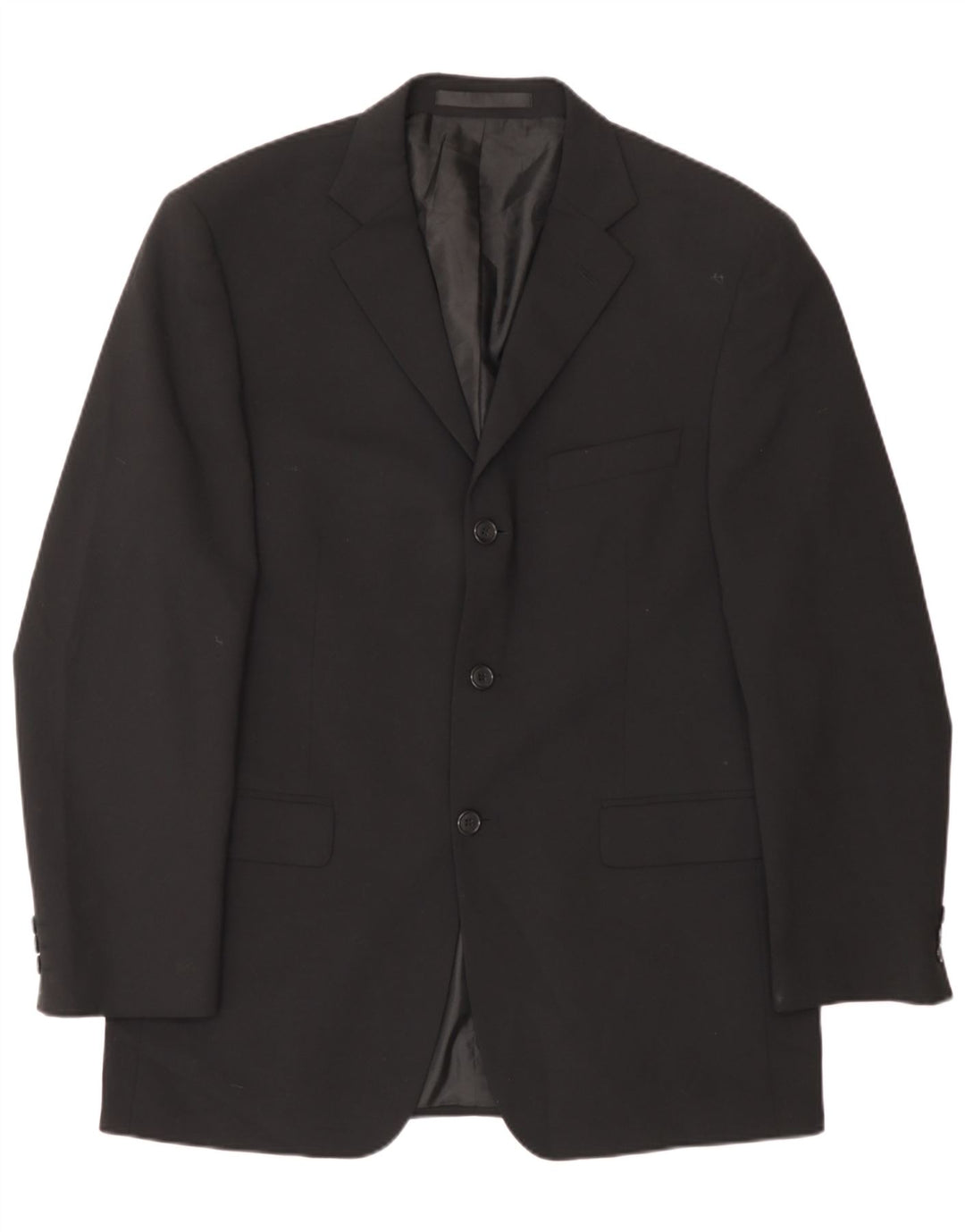 Marks & Spencer Herren-Blazer mit 3 Knöpfen, UK 40, Mittelschwarz, Polyester