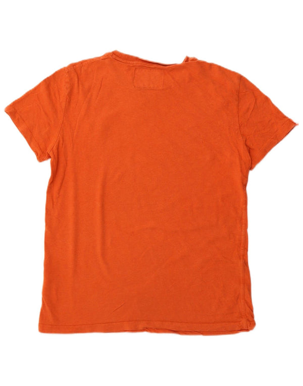 Superdry Herren Grafik-T-Shirt-Oberteil, Größe S, Orange, Baumwolle