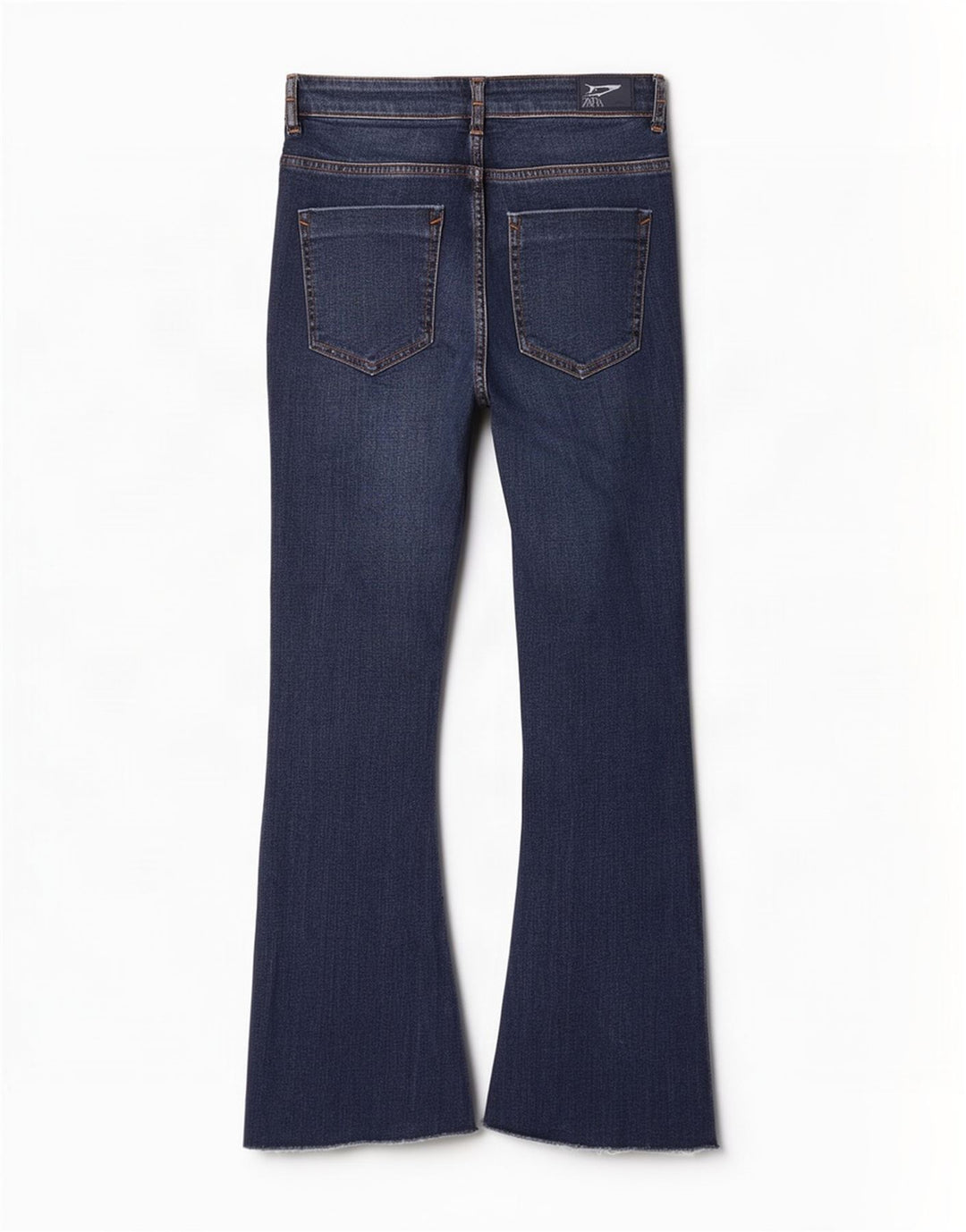 Zara Damen Crop Flared Jeans EU 38 Small W28 L26 Blau