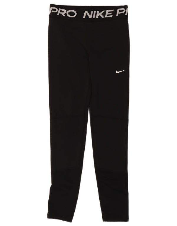 Nike Dri Fit Grafik-Leggings für Mädchen, 12–13 Jahre, Größe L, Schwarz, Polyester