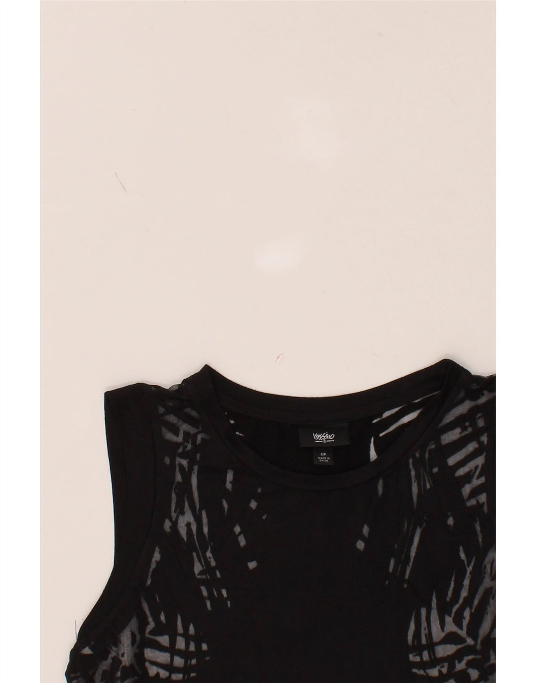 MOSSIMO Womens Vest Top UK 10 Small Black Rayon Vintage Mossimo and Second-Hand Mossimo from Messina Hembry 