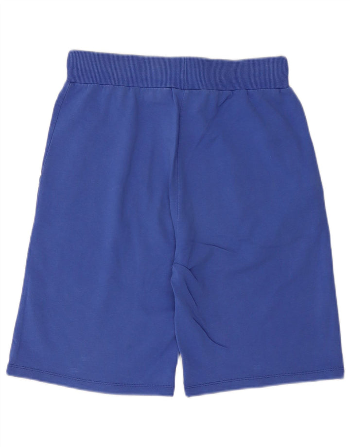 Leone Herren-Sportshorts mit Grafik, mittelblaue Baumwolle