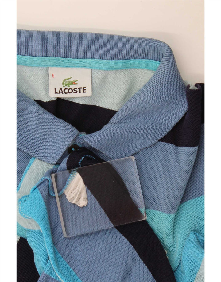 Lacoste Herren-Poloshirt, Größe 5, groß, mehrfarbig, gestreift, Baumwolle