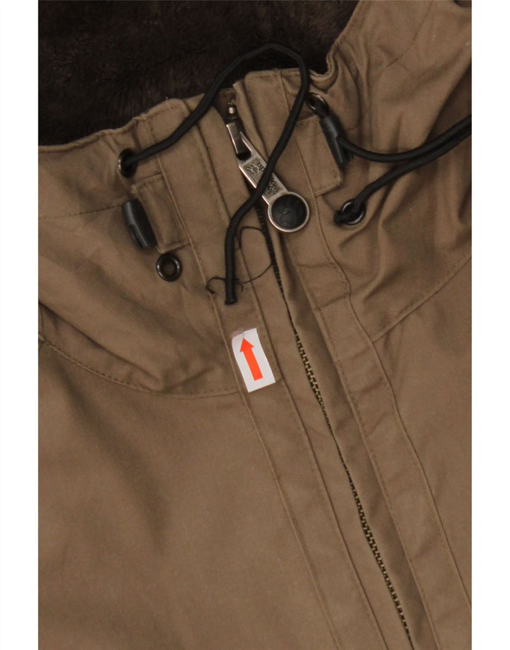 JACK WOLFSKIN Herren-Windbreakerjacke mit Kapuze, UK 40/42, Größe L, Khaki