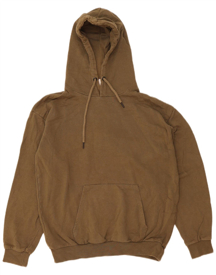 Zara Herren-Hoodie-Pullover aus mittlerer Khaki-Baumwolle