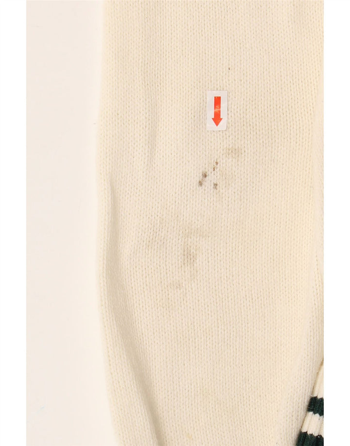 HOLLISTER Damen-Pullover, kastenförmig, übergroß, Rundhalsausschnitt, Gr. 6, XS, gebrochenes Weiß