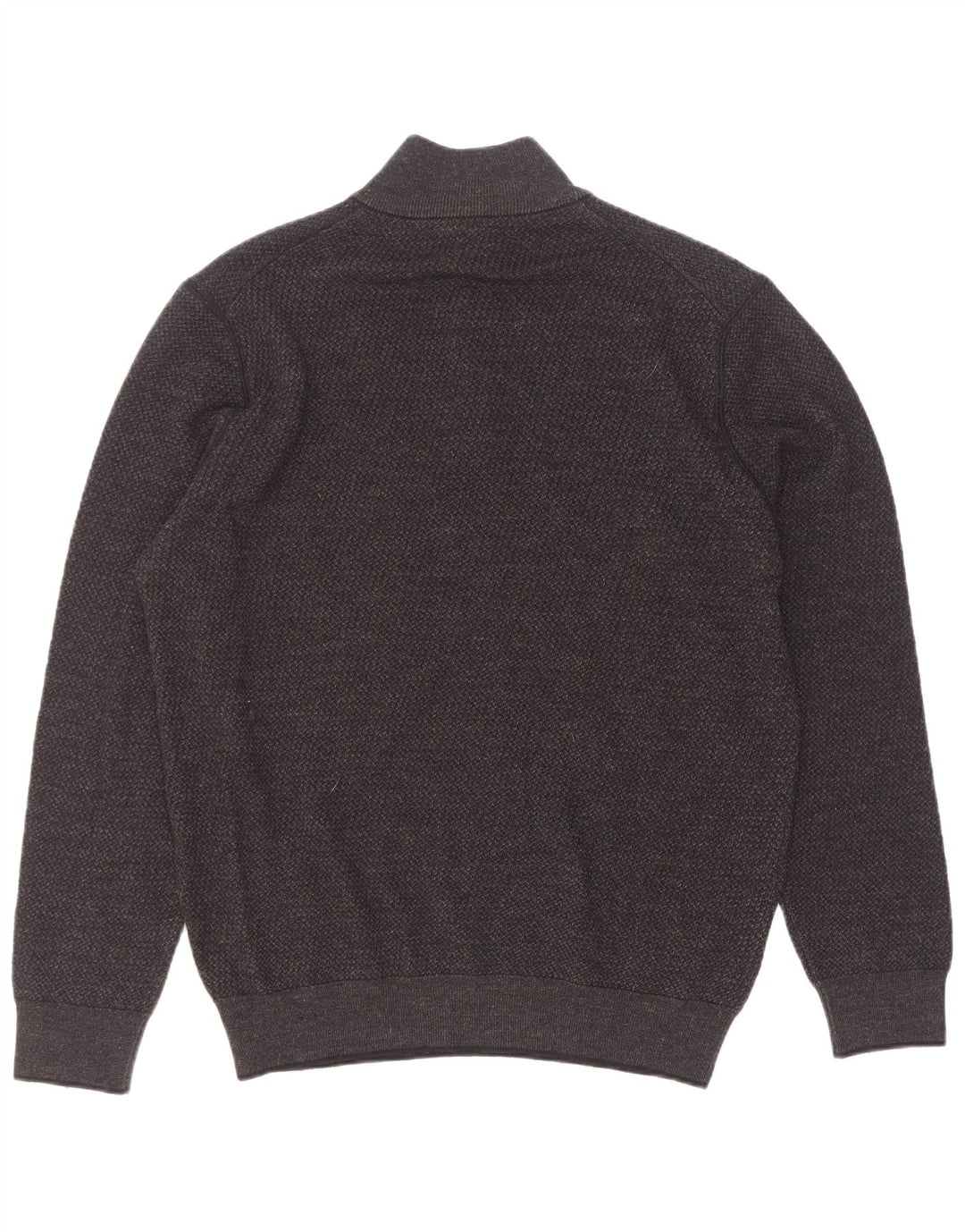 Bugatti Herren-Pullover mit Reißverschluss am Hals, Größe L, Grau