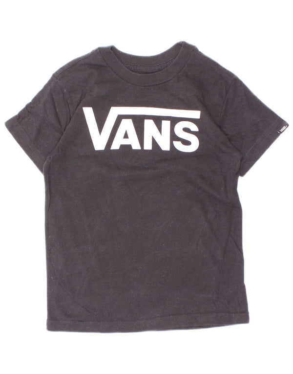 Vans Jungen-T-Shirt mit klassischer Passform und Grafik, 2–3 Jahre, schwarze Baumwolle