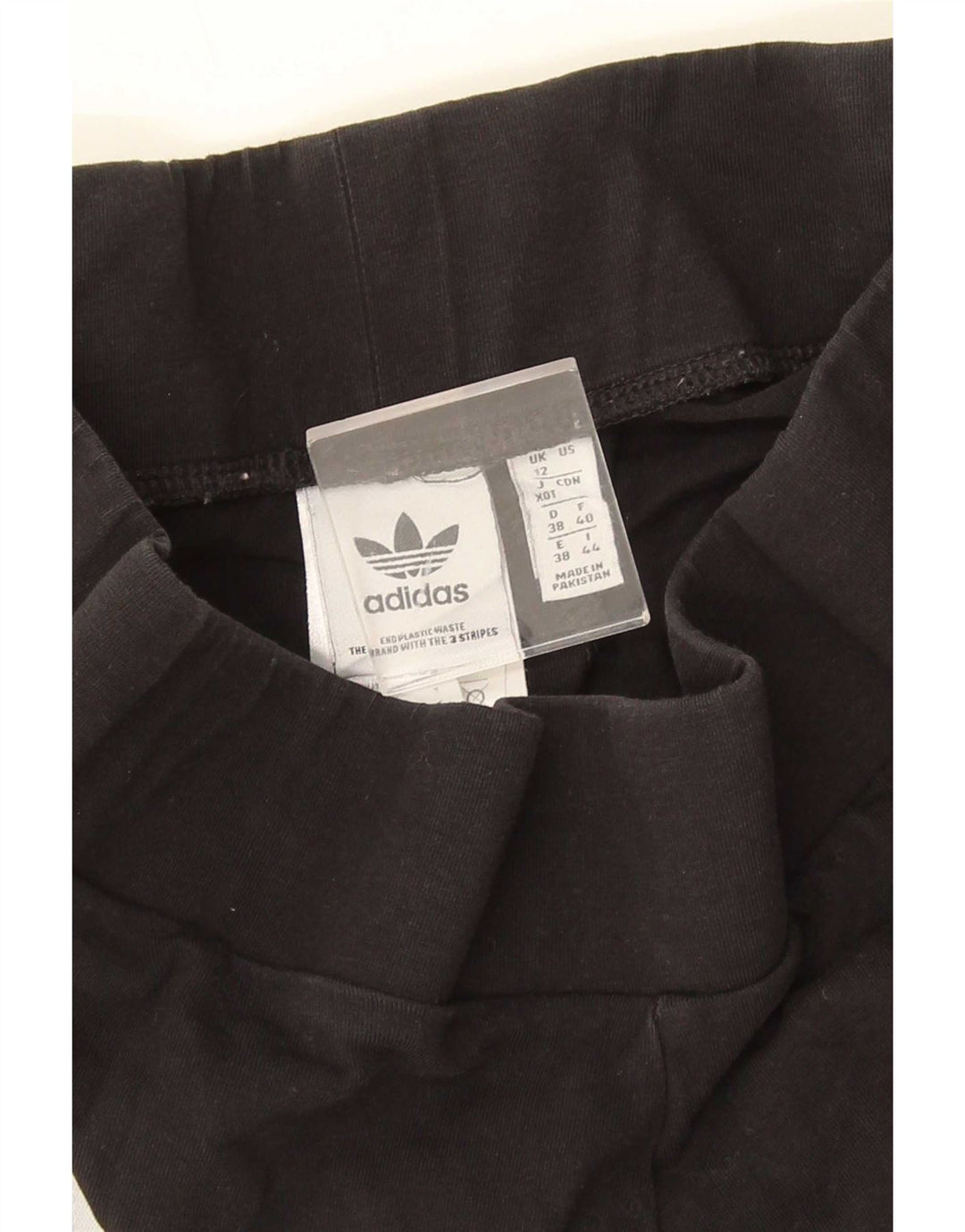 Adidas Damen Leggings UK 12 Medium Schwarz Baumwolle