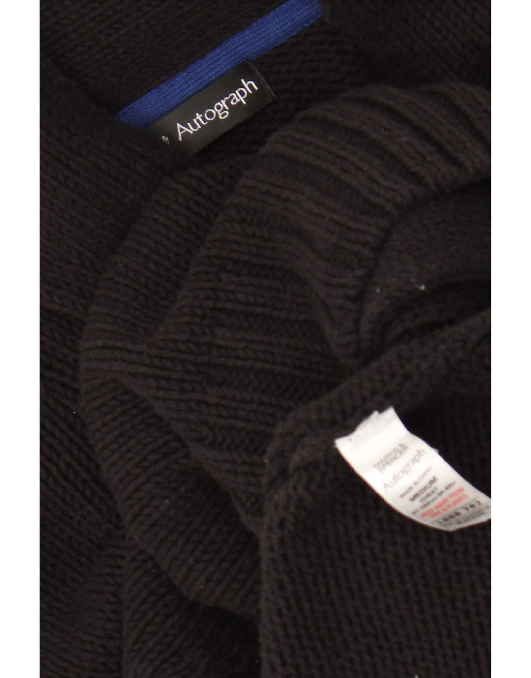 Marks & Spencer Herren Autograph Cardigan Pullover UK 38/40 Medium Schwarz