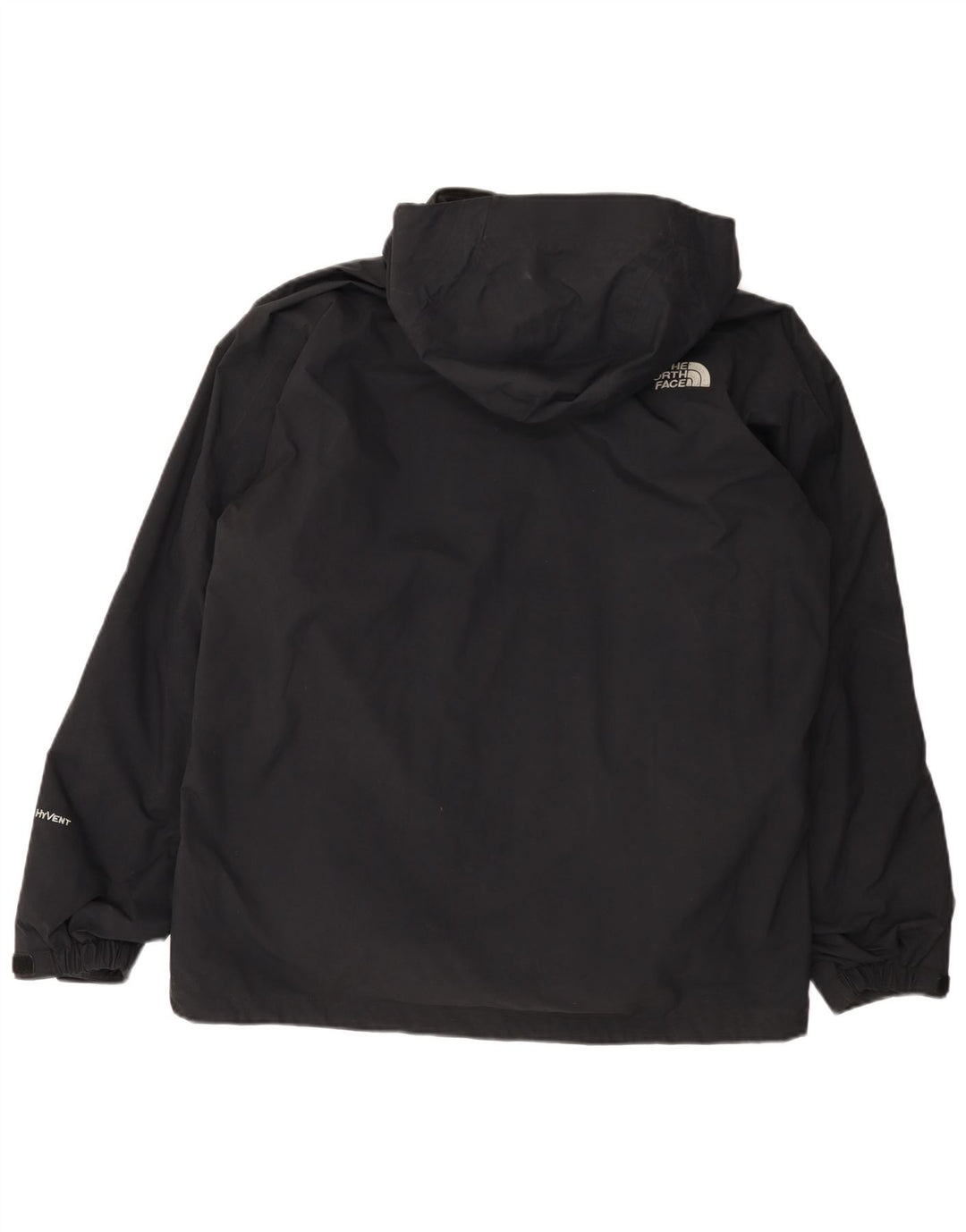 The North Face Herren-Regenjacke mit Kapuze, UK 40, großes schwarzes Nylon