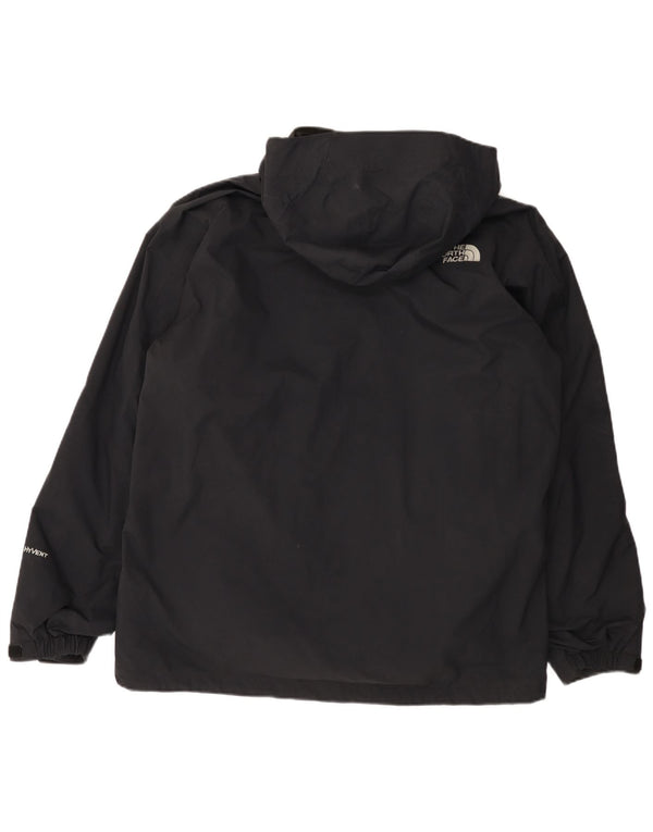 The North Face Mens Hooded Rain Jacket UK 40 Large Black Nylon
