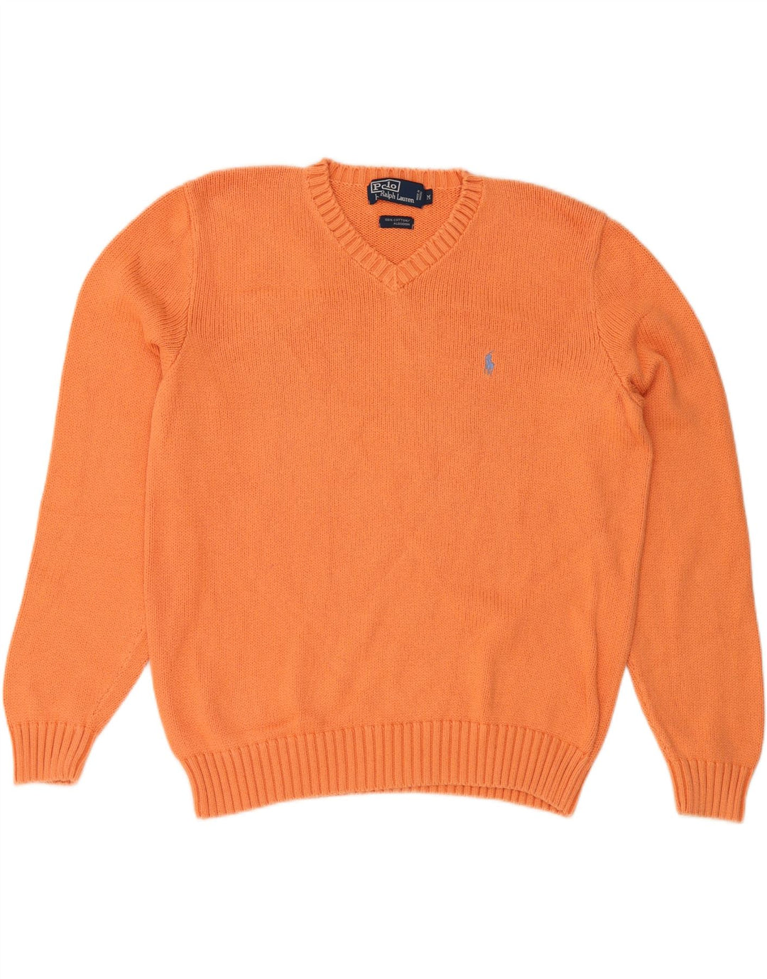 POLO RALPH LAUREN Herren Pullover mit V-Ausschnitt Mittelorange
