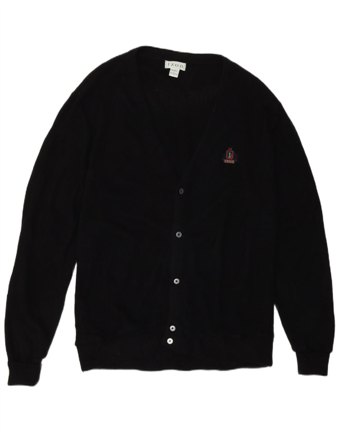 Izod Herren-Strickjacke, groß, aus schwarzem Acryl