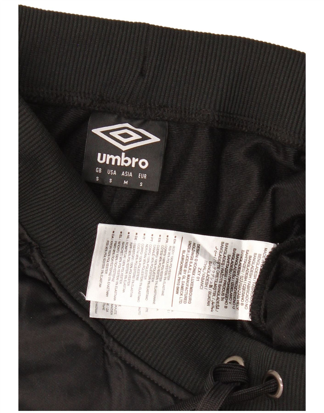 Umbro Herren-Trainingsanzug mit Grafik, Jogginghose, Größe S, Schwarz, Polyester