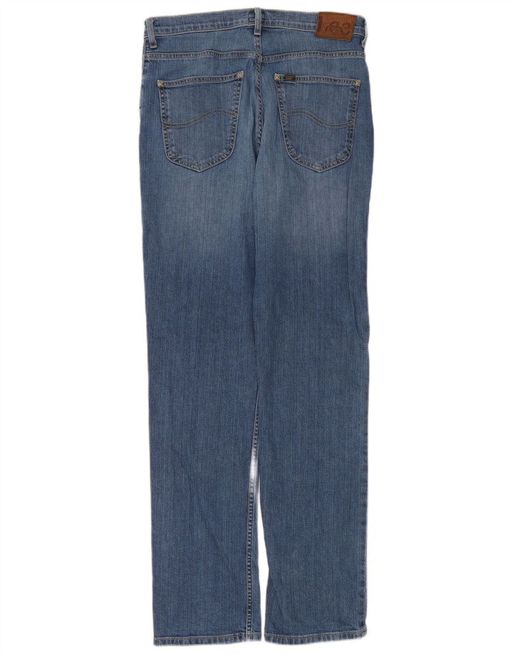 Lee Damen Brooklyn Straight Jeans W33 L34 Blaue Baumwolle