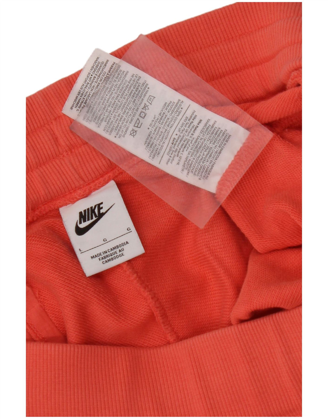 Nike Damen-Trainingshose, Jogginghose, Größe 40, Größe L, Orange, Baumwolle