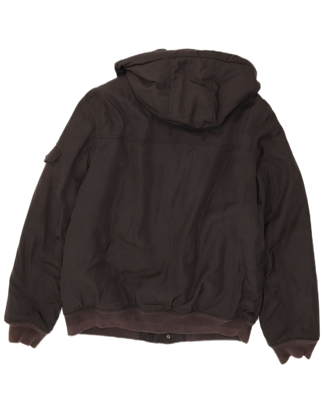 Tommy Hilfiger Herren-Bomberjacke mit Kapuze, UK 42, XL, Schwarz, Polyester