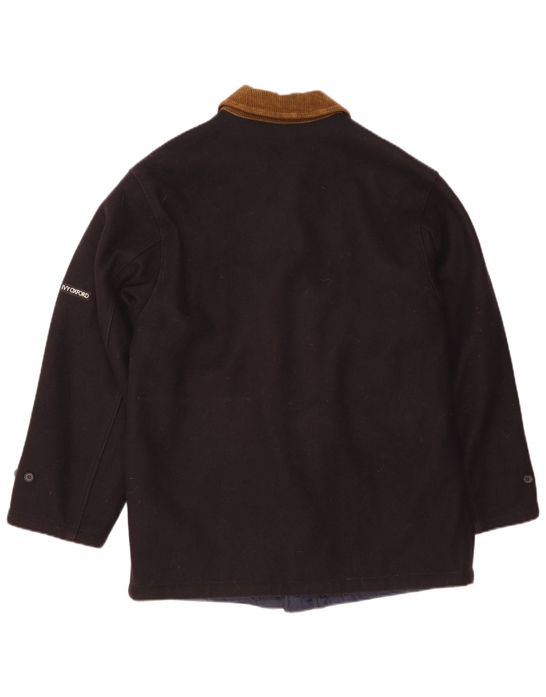 Ivy Oxford Herren Wendejacke UK 36 Small Marineblaue Wolle
