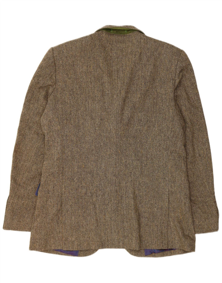 Ted Baker Herren-Blazer mit 2 Knöpfen, Größe 5, XL, braunes Polyester