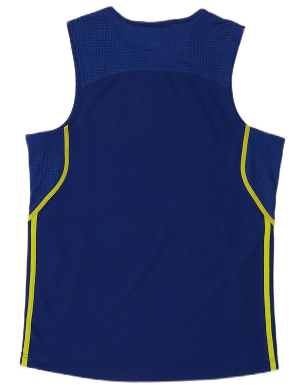 Adidas Herren Weste Top Mittelblaues Polyester