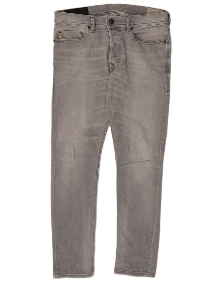 Diesel Herren Slim Jeans W31 L30 Graue Baumwolle