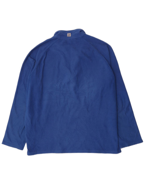 Mountain Warehouse Herren-Fleecepullover mit Reißverschluss am Hals, XL, blau, Polyester
