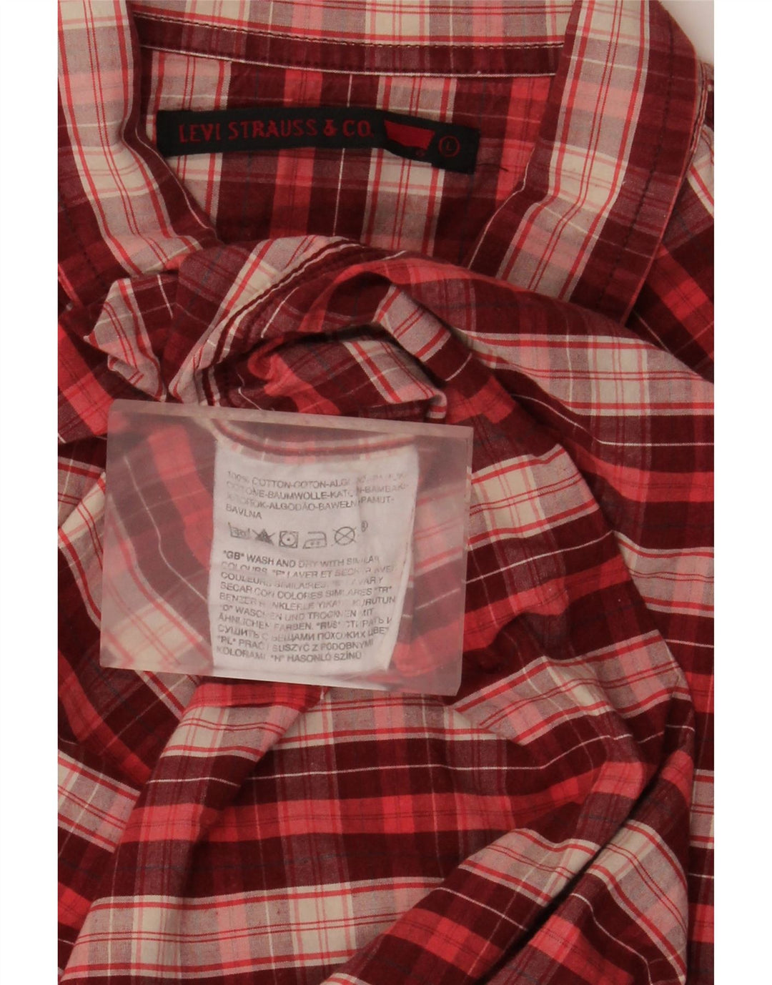 Levi's Herren-Westernhemd, groß, rot kariert, Baumwolle