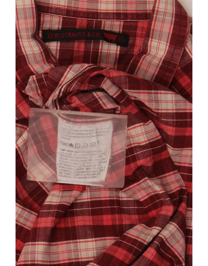 Levi's Herren-Westernhemd, groß, rot kariert, Baumwolle