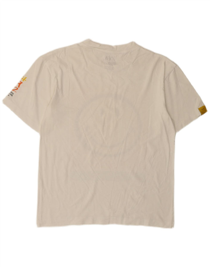 ZARA Mens Smiley Graphic T-Shirt Top Small White
