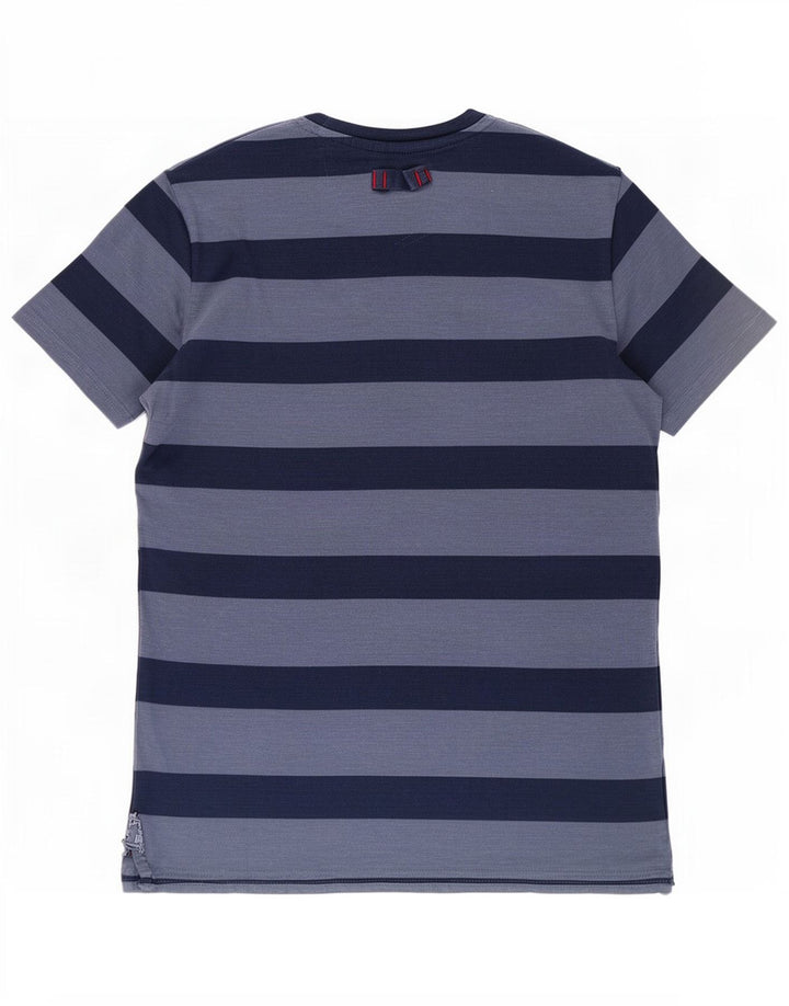 Fat Face Herren T-Shirt Top Mittelblau gestreift