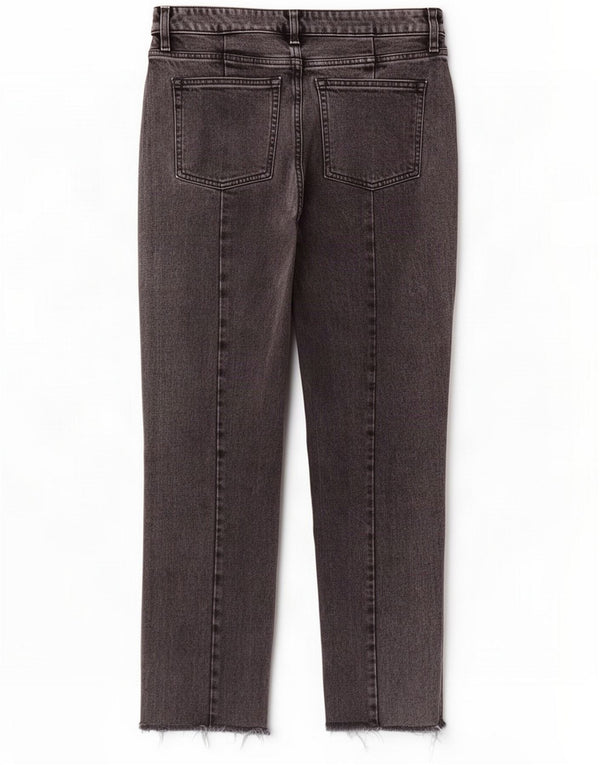 Abercrombie & Fitch Damen High Rise Tapered Jeans US 6 Medium W28 L25 Grau