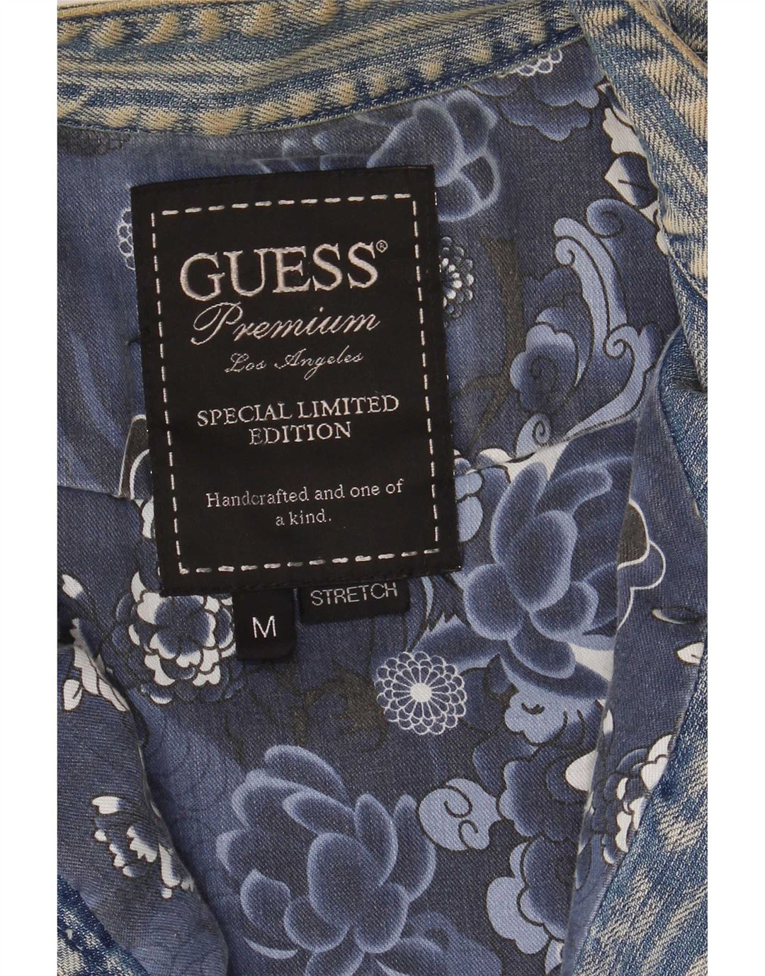 Guess Damen Jeansjacke UK 12 Mittelblaue Baumwolle
