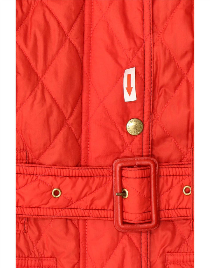Barbour Damen Steppjacke UK 12 Mittelrotes Polyamid