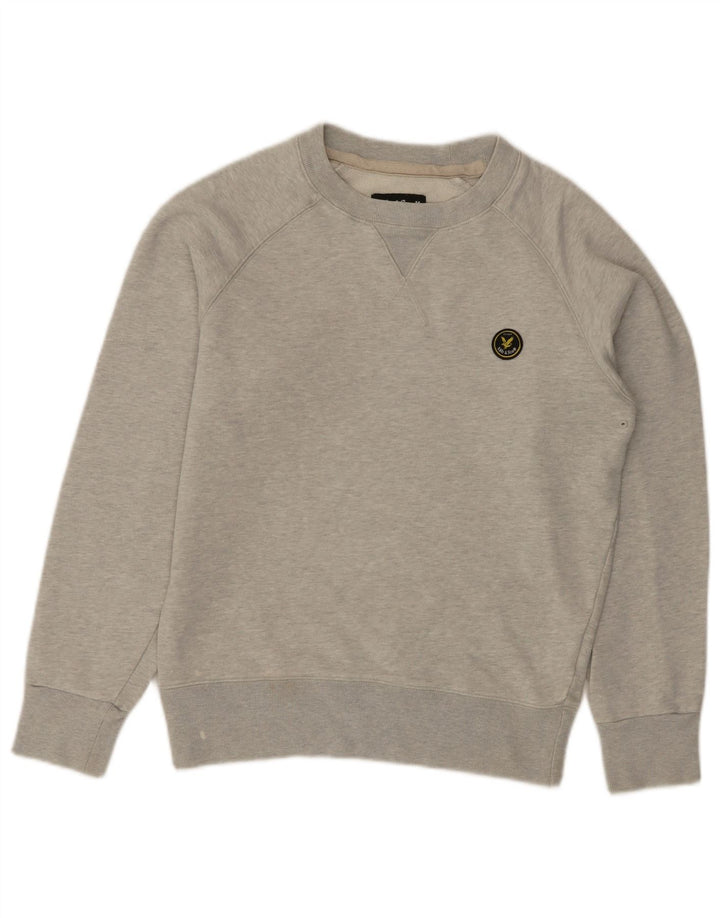 LYLE & SCOTT Herren Sweatshirt Pullover Small Grau Baumwolle