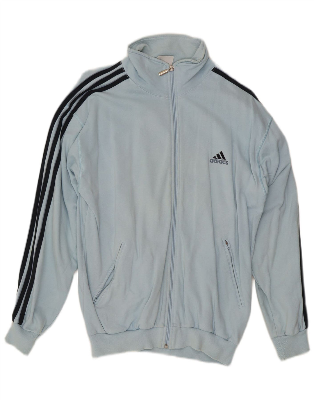 Adidas Herren Trainingsanzug Top Jacke UK 34/36 Small Blaue Baumwolle