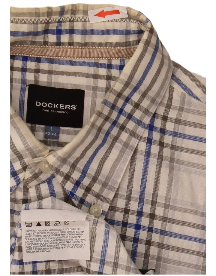 Dockers Herrenhemd, Größe 42/44, groß, mehrfarbig, kariert, Baumwolle
