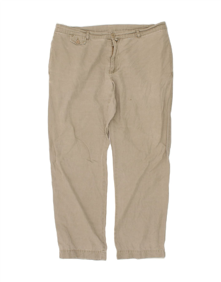 LACOSTE Womens Straight Casual Trousers W42 L30 Beige Vintage Lacoste and Second-Hand Lacoste from Messina Hembry 