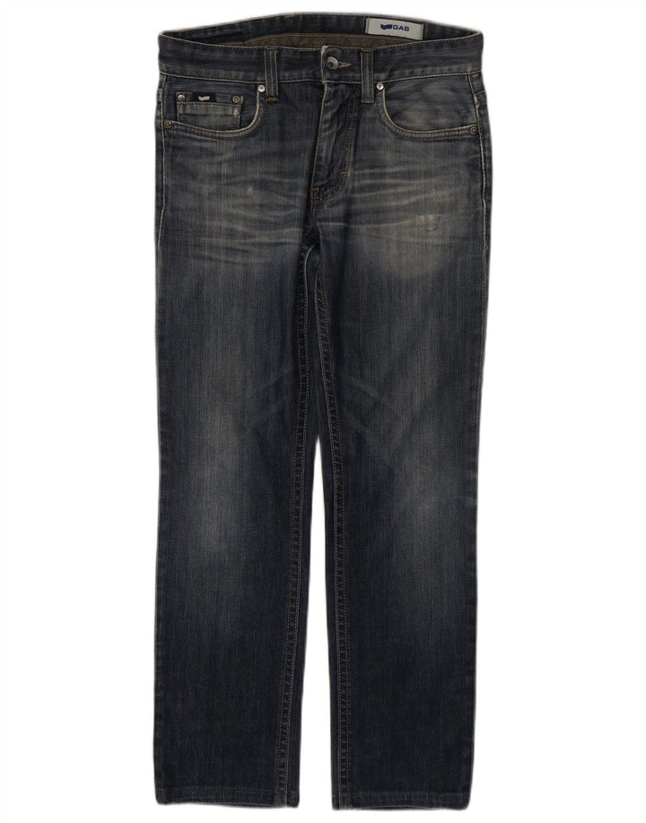 GAS Herren Straight Jeans W30 L30 Blaue Baumwolle