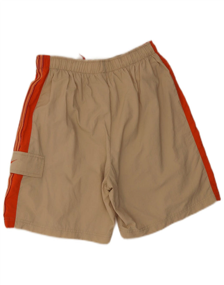 Nike Herren-Sportshorts aus mittelbeigefarbenem Colourblock-Nylon
