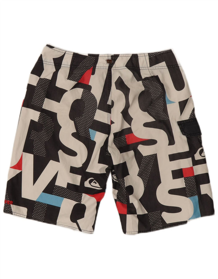 Quiksilver Herren-Badeshorts mit Grafik, Mittelschwarzes Polyester