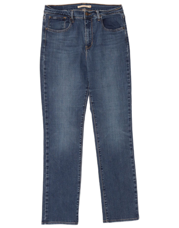 Levi's Damen 724 High Rise Straight Jeans W30 L32 Blaue Baumwolle