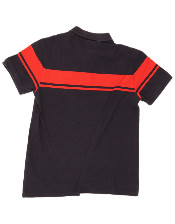 Sergio Tacchini Herren-Poloshirt, groß, marineblau, Colourblock-Baumwolle