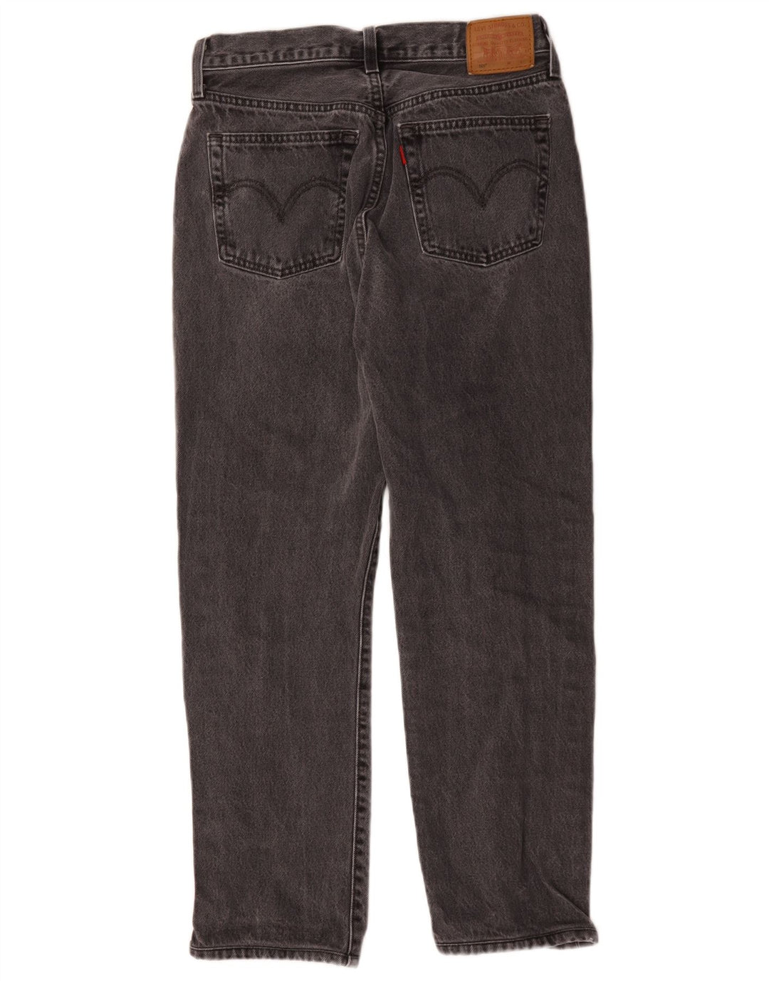 Levi's Damen 501 Straight Jeans W28 L26 Graue Baumwolle