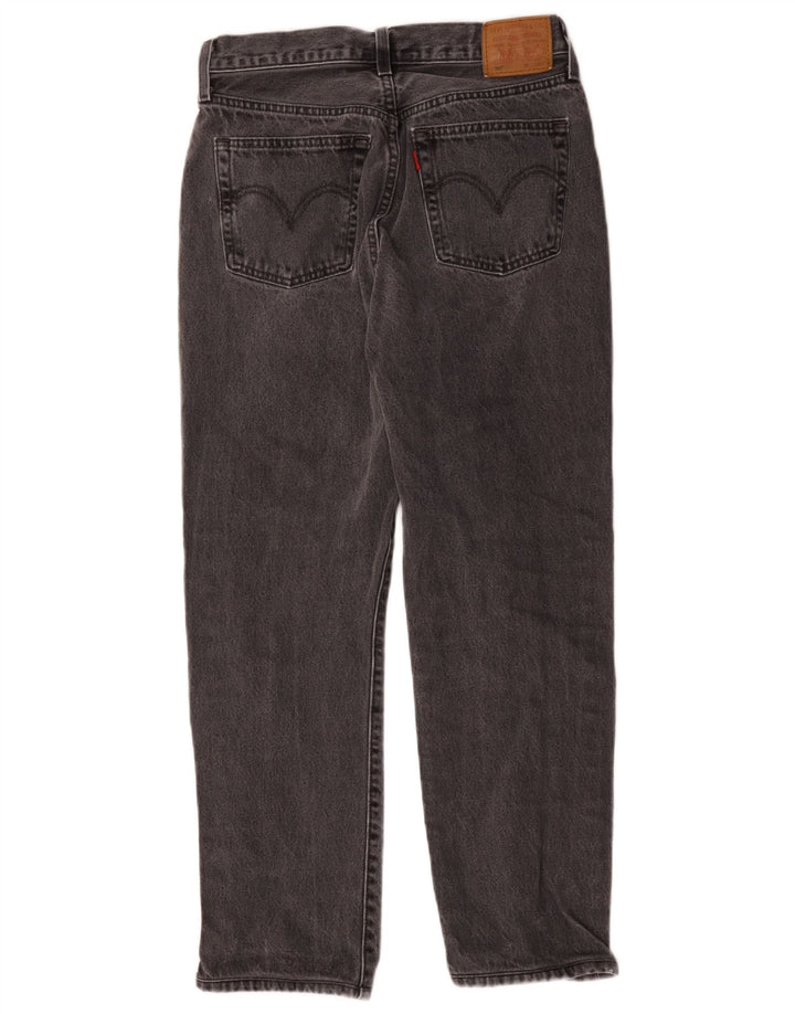 Levi's Damen 501 Straight Jeans W28 L26 Graue Baumwolle